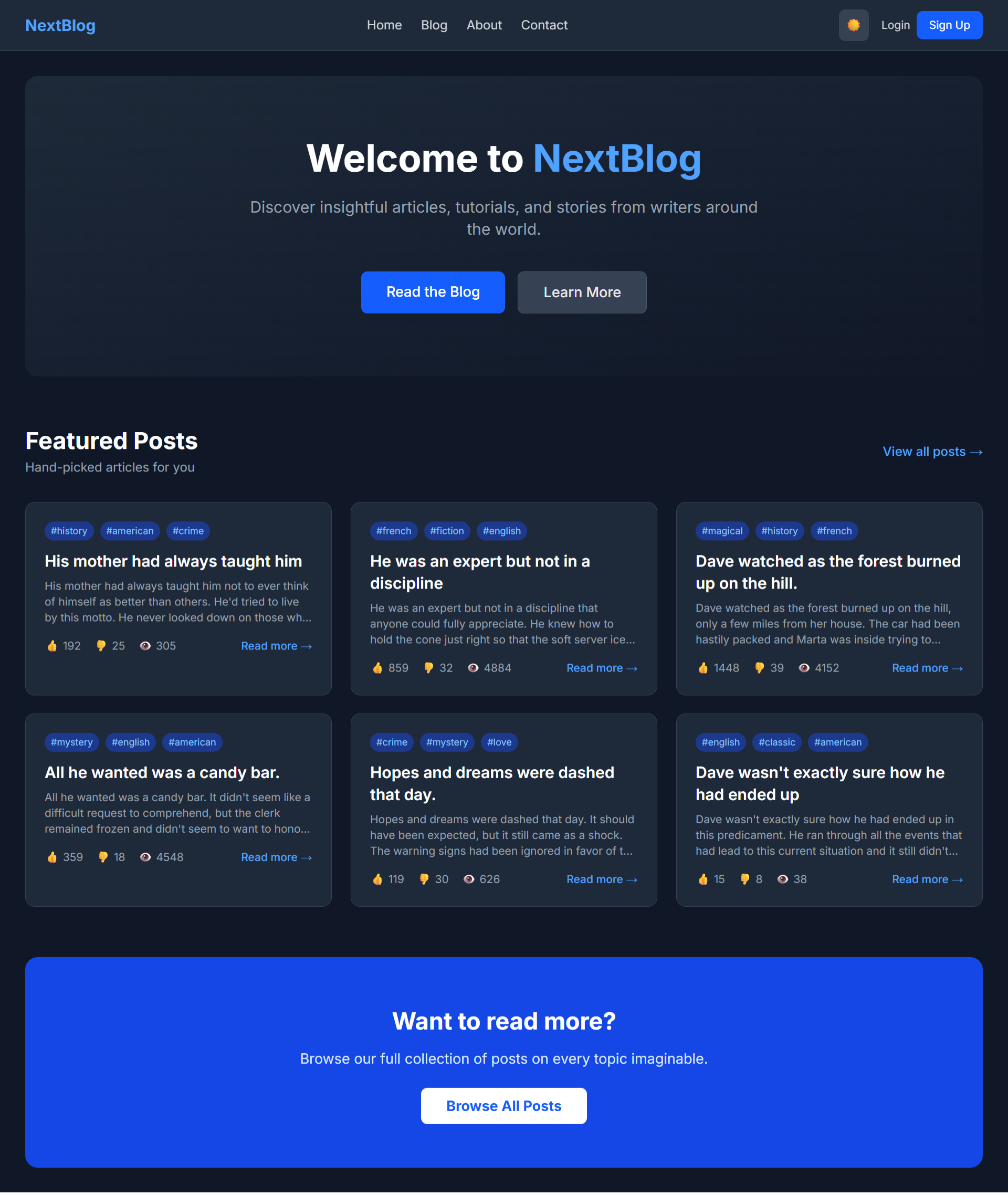 Next.js Blog Application
