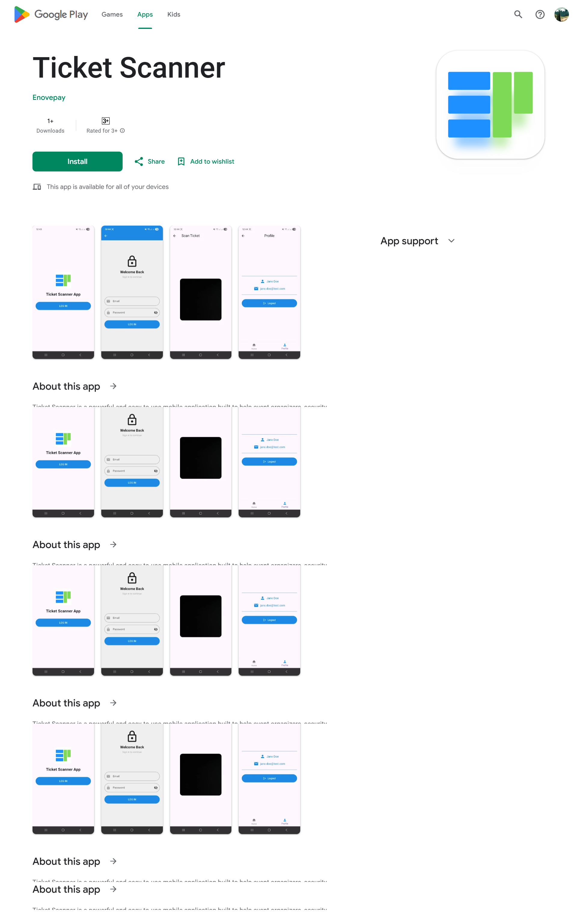 Ticket Scanner Mobile App